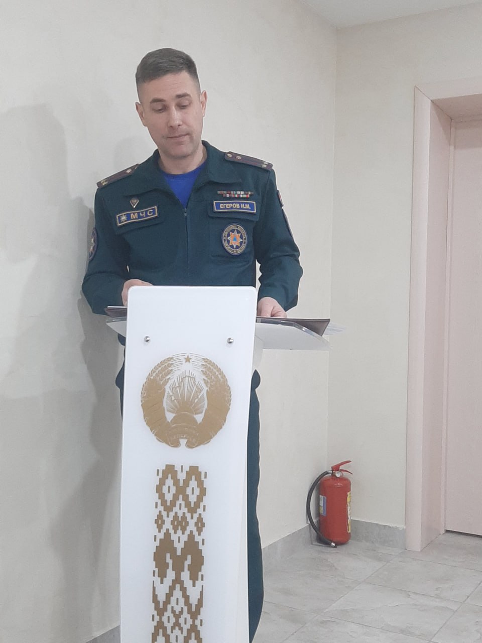 Встреча заместителя начальника Гомельского областного управления МЧС Республики Беларусь Егерова Ивана